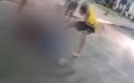 Ladrão é espancado pela população após tentar roubar clientes em barraca