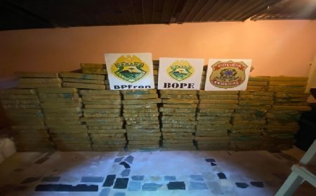 PF, BPFRON e BOPE apreendem mais de uma tonelada de maconha em Iporã/PR