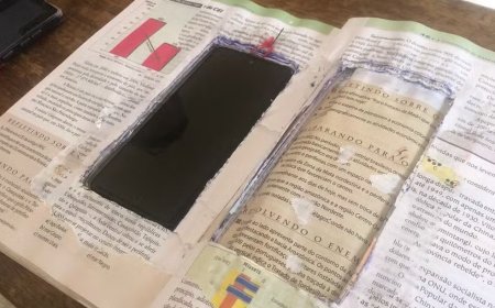 Detento esconde celular dentro de livro em presídio e é flagrado por policiais penais; veja