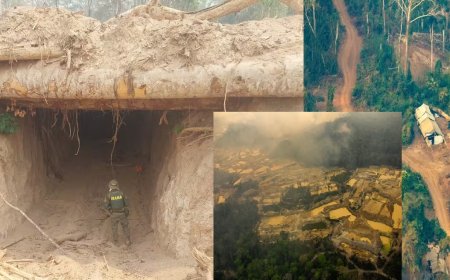 Túnel revela esconderijo para escavadeiras usadas em garimpo de terra indígena em MT; veja imagens