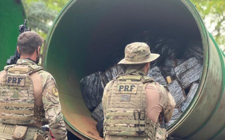 PRF apreende caminhão pipa com 5 toneladas de maconha