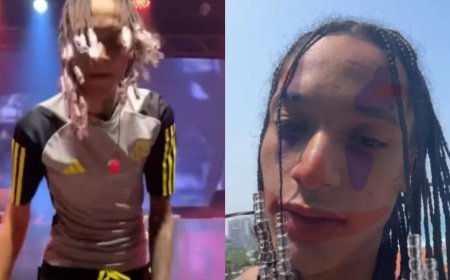 VÍDEO: Cantor de trap Oruam cospe em fã durante show e explica o motivo nas redes sociais: 'ficava fazendo sinal de facção para mim'