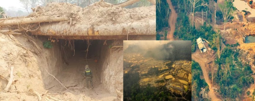 Túnel revela esconderijo para escavadeiras usadas em garimpo de terra indígena em MT; veja imagens