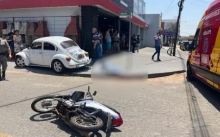 Mãe morre após ser atingida por fusca quando estava com filha na garupa de moto