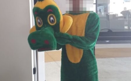 Homem fantasiado de jacaré é preso por crime eleitoral