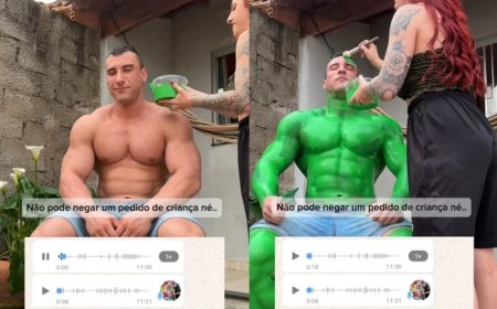 Fisiculturista realiza sonho de criança e vira Hulk em festa