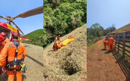 Trabalhador rural é atacado por Gado e resgatado por helicóptero em área de difícil acesso