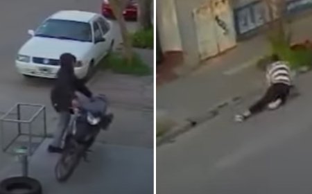 Homem pula da varanda ao ver sua moto sendo roubada e acaba se machucando