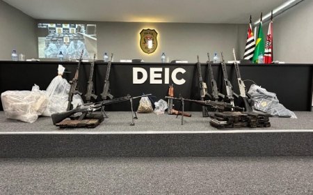 Polícia de SP apreende 10 fuzis de guerra e mais de 1,5 tonelada de cocaína no interior