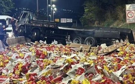 Carga de cerveja é saqueada após caminhão tombar em rodovia
