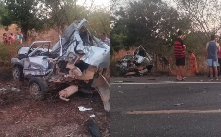 Idoso morre em batida entre carro e caminhão na BR-316