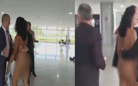 Mulher fica nua no Palácio do Planalto, em Brasília