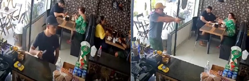 Policial troca tiros com bandido em tentativa de assalto a padaria