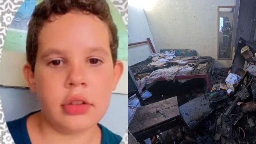 Menino autista de 12 anos morre carbonizado após incêndio em residência