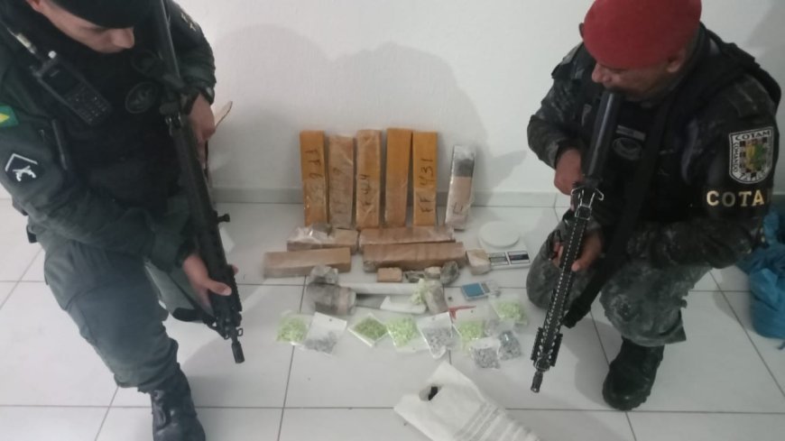 PMCE conduz casal e apreende 11 tabletes de maconha e 988 unidades de ecstasy