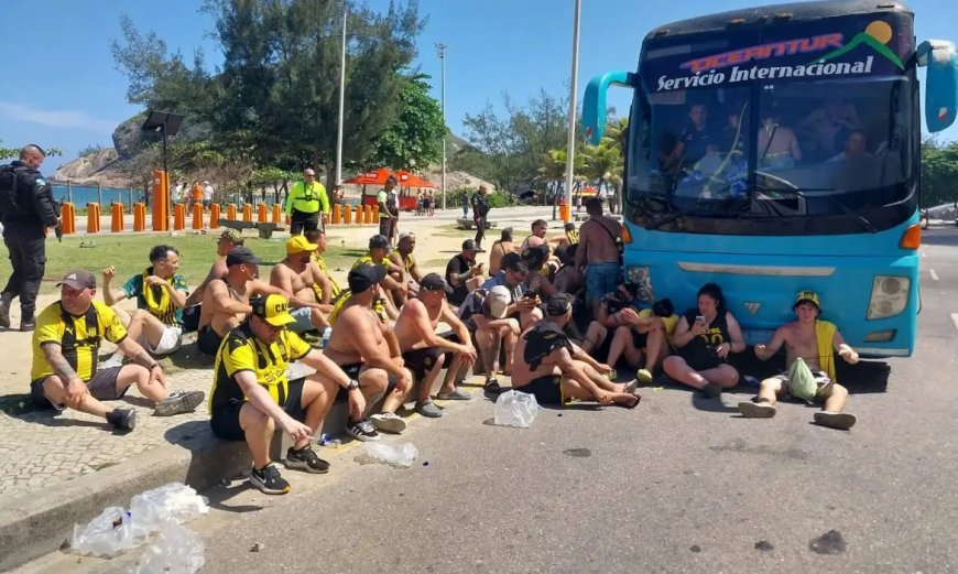 Mais de 200 torcedores do Peñarol são presos por confusão no Rio