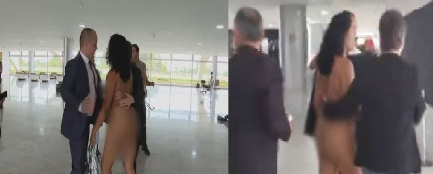 Mulher fica nua no Palácio do Planalto, em Brasília