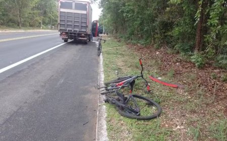 Caminhoneiro dorme ao volante e atropela ciclista na MG-231.