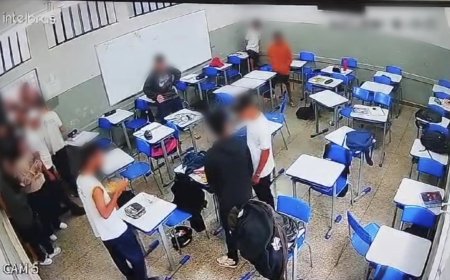 Câmera de segurança registra briga generalizada em colégio da rede estadual de Goiás