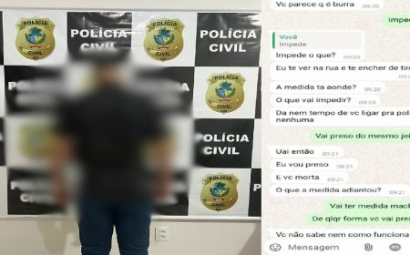 Homem é preso após ameaçar gravemente ex-companheira e mantê-la sob cárcere privado; VEJA AS MENSAGENS