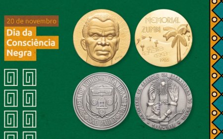 Dia da Consciência Negra: medalhas celebram Zumbi dos Palmares e abolição da escravatura