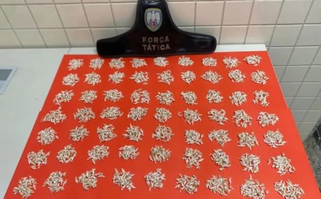 Casal é preso pela PM com mais de 1900 pedras de crack