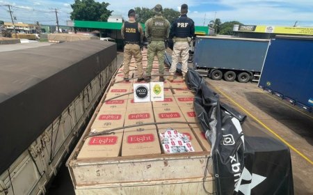 Ação conjunta resulta na apreensão de carga milionária de cigarros contrabandeados em Santa Terezinha de Itaipu (PR)
