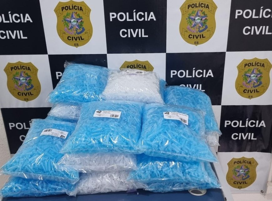 Denarc de Cachoeiro de Itapemirim apreende 18 mil microtubos utilizados no tráfico de drogas