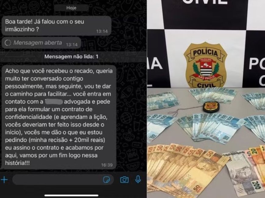 Empresário expõe prints com chantagens de ex-funcionário preso por extorquir dinheiro