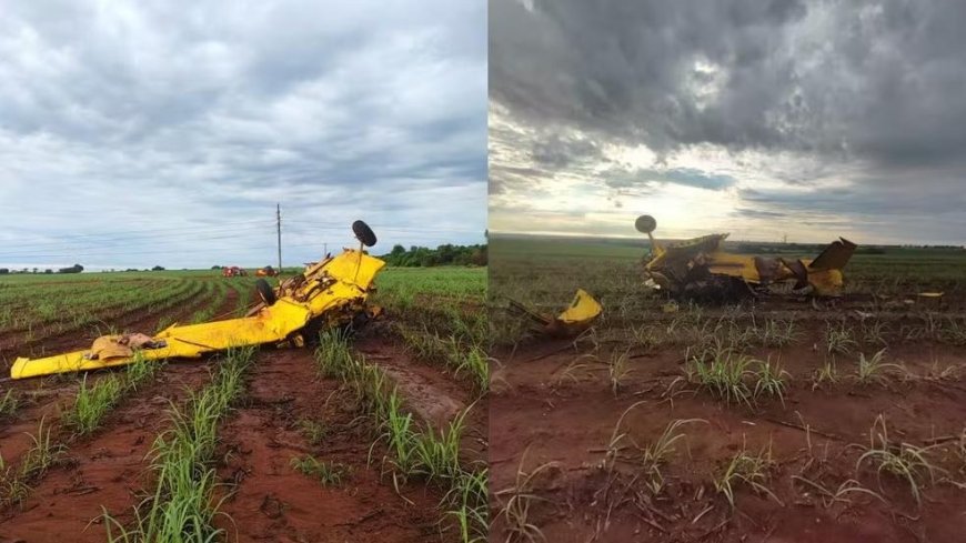 Piloto morre após avião bater contra fiação de alta tensão em Goiás