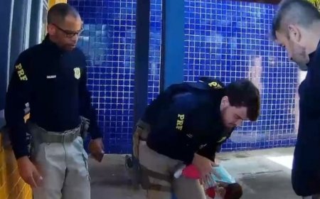 Em Barreiras (BA), PRF salva bebê de 3 meses engasgado