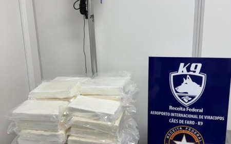 Receita Federal apreende mais de 42 kg de cocaína em carga com destino à Malásia