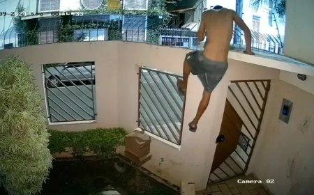 Homem invade condomínio com cerca elétrica e realiza furto; Veja o vídeo