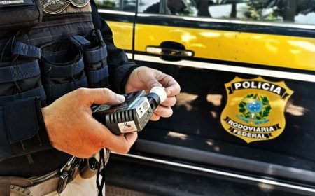 Homem é detido pela PRF por dirigir embriagado após atropelar cones e fugir da fiscalização