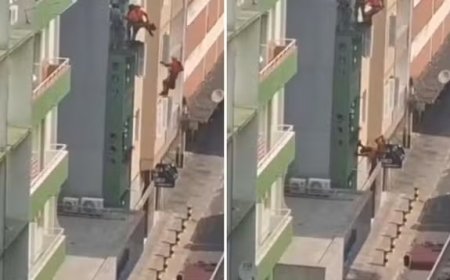 Bombeiro sofre queda de quatro andares durante resgate