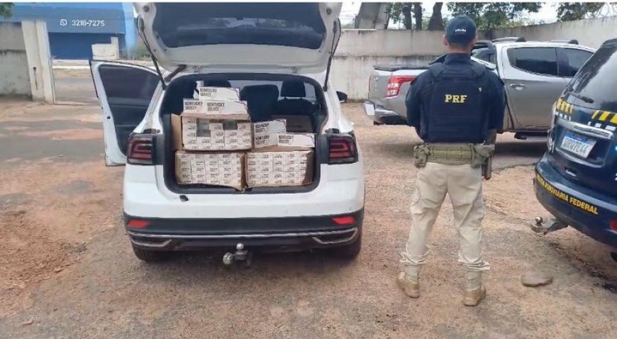 PRF no Piauí apreende 50.000 cigarros de origem americana
