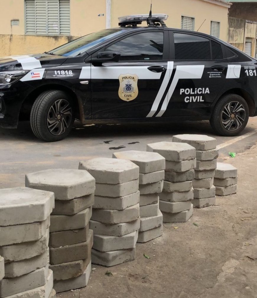 Polícia Civil recupera 500 pedras furtadas de uma obra da Prefeitura