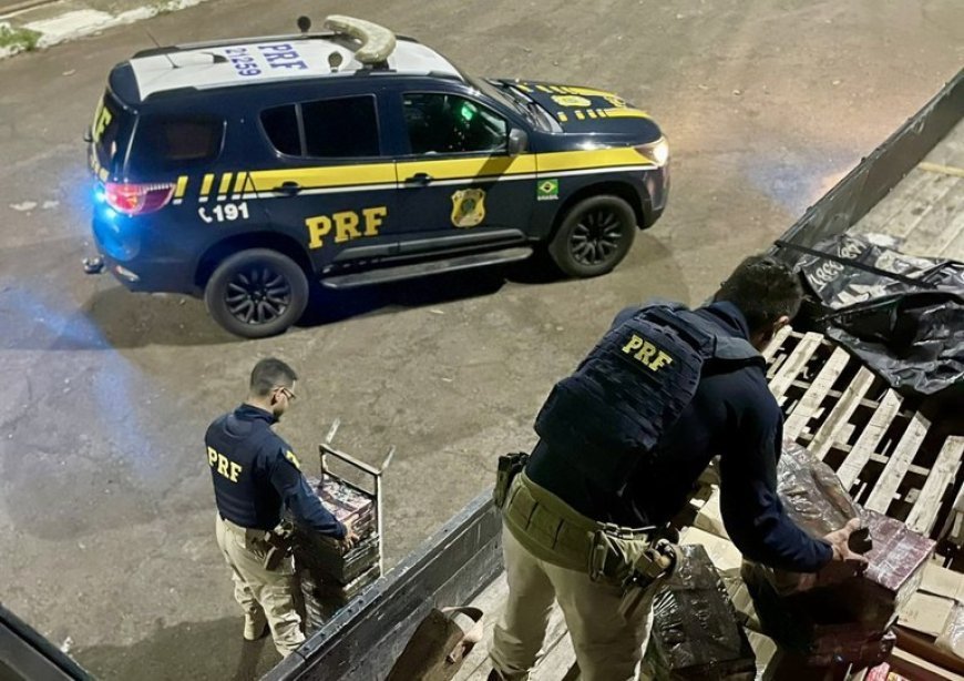 Dentro de caixas de ovos, PRF apreende mais de 300 kg de maconha