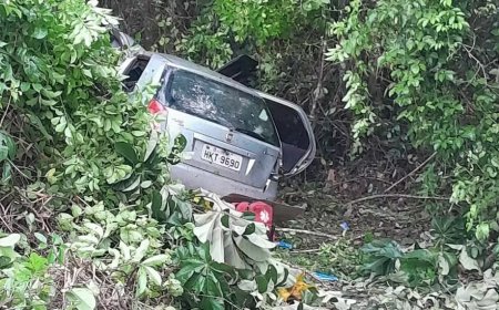 Homem morre após perder controle do carro e cair em ribanceira