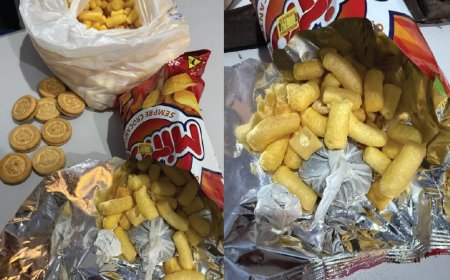 Mulher é presa ao entrar na cadeia com drogas dentro de pacote de salgadinhos para o sobrinho