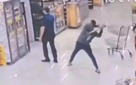 Homem ataca gerente de supermercado com pá e é preso por tentativa de homicídio