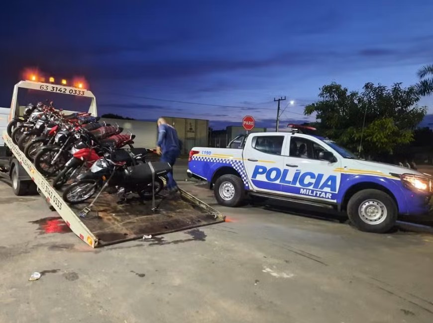 Polícia aborda mais de cem pessoas e apreende 18 motocicletas em evento de grau