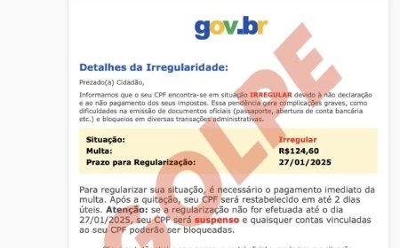 ALERTA: Golpistas se passam pela Receita Federal e cobram multa falsa; veja