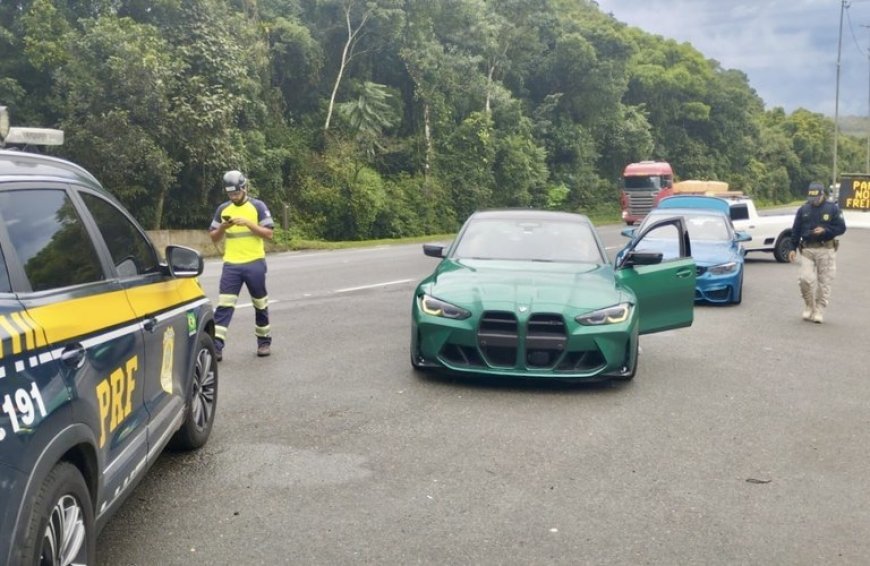 PRF flagra motoristas de BMWs realizando manobras perigosas; VEJA O VÍDEO