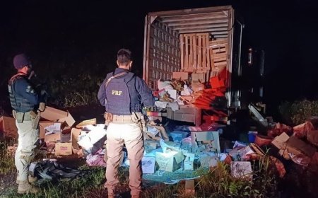 PRF impede assalto na BR-101, recupera carga e resgata motorista feito refém