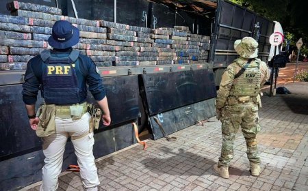 PRF apreende carreta com 1,6 tonelada de maconha