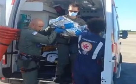 Criança de 2 anos é socorrida de helicóptero após se queimar com panela de feijão