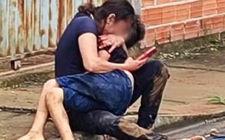 IMAGENS FORTES! Menino de 12 anos é baleado e morre nos braços da mãe em Vilhena