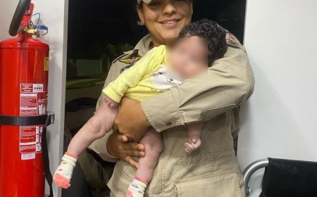 Bombeiros salvam bebê de três meses que engasgou durante a amamentação