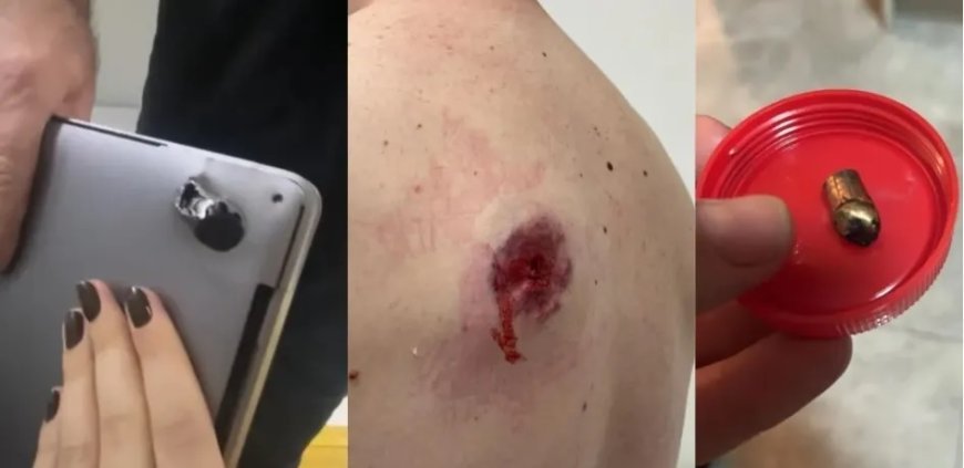 Baleado durante assalto, homem sobrevive graças a notebook na mochila